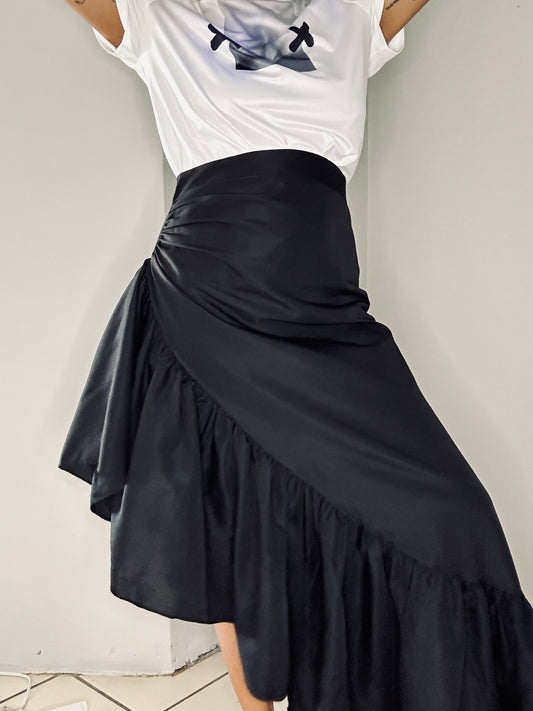 Asymmetry Ruffles Skirt